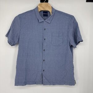 Tommy Bahama Hawaiian Shirt Mens 3XL 100% Silk Beach Summer Golf Blue Pockets
